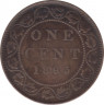 Монета. Канада. 1 цент 1893 год. ав.
