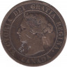 Монета. Канада. 1 цент 1893 год. рев.