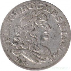 Монета. Бранденбург (Германия). 6 грошенов 1682 год.