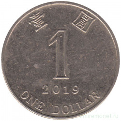 Монета. Гонконг. 1 доллар 2019 год. 