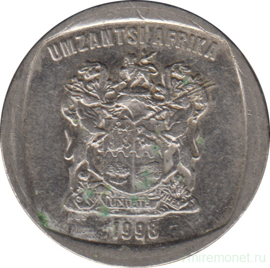 Монета. Южно-Африканская республика (ЮАР). 2 ранда 1998 год.