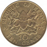 Монета. Кения. 10 центов 1975 год. ав.