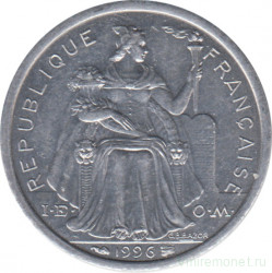 Монета. Французская Полинезия. 1 франк 1996 год.