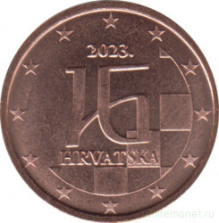 Монета. Хорватия. 1 цент 2023 год.