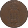 Монета. Швеция. 5 эре 1888 год.