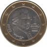 Монета. Австрия. 1 евро 2002 год. ав.