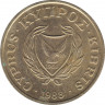 Монета. Кипр. 20 центов 1988 год. ав.