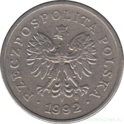 Монета. Польша. 20 грошей 1992 год.