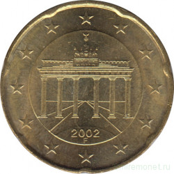 Монета. Германия. 20 центов 2002 год. (F).