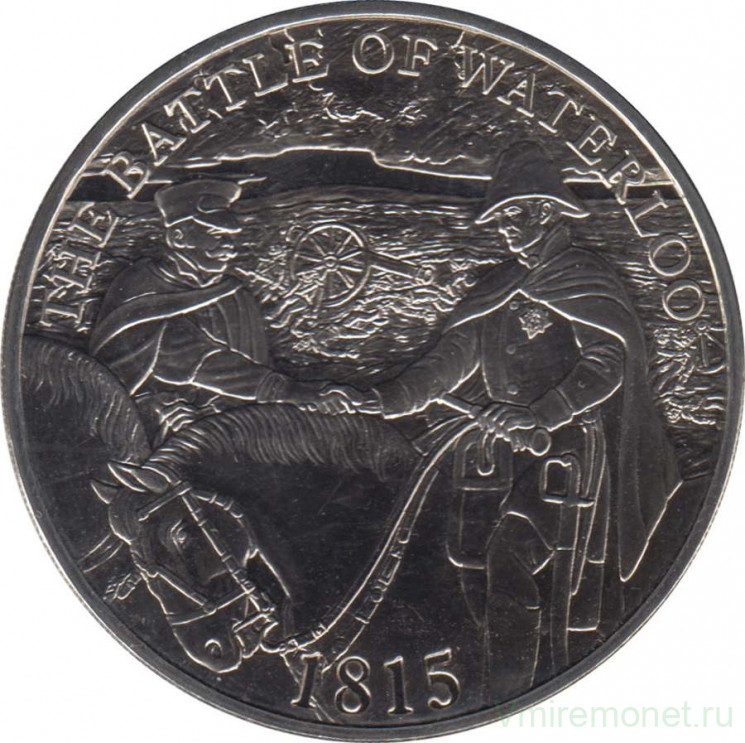 Монета. Великобритания. 5 фунтов 2015 год. 200 лет Битве при Ватерлоо.