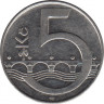 Монета. Чехия. 5 крон 1996 год. рев.
