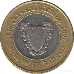 Монета. Бахрейн. 100 филсов 2009 год.