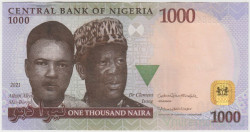 Банкнота. Нигерия. 1000 найр 2021 год. Тип W49.