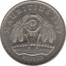 Монета. Маврикий. 5 рупий 1987 год. ав.