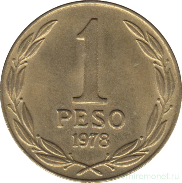 Монета. Чили. 1 песо 1978 год.