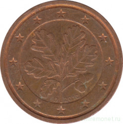 Монета. Германия. 2 цента 2010 год. (D).