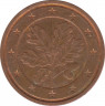 Монета. Германия. 2 цента 2010 год. (D). ав.