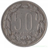 Монета. Экваториальная Африка (КФА). Конго, Габон, Чад. 50 франков 1961 год.