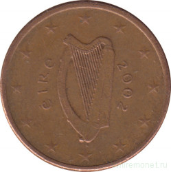Монета. Ирландия. 5 центов 2002 год.