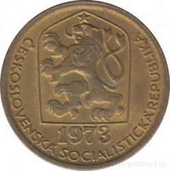 Монета. Чехословакия. 20 геллеров 1973 год.
