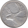 Монета. Канада. 25 центов 1952 год. ав.