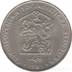 Монета. Чехословакия. 2 кроны 1981 год.
