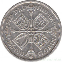 Монета. Великобритания. 1 флорин (2 шиллинга) 1936 год.