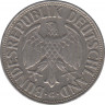 Монета. ФРГ. 1 марка 1967 год. Монетный двор - Карлсруэ (G). рев.