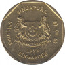 Монета. Сингапур. 1 доллар 1999 год. ав.