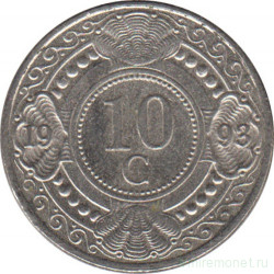 Монета. Нидерландские Антильские острова. 10 центов 1993 год.