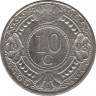 Монета. Нидерландские Антильские острова. 10 центов 1993 год. ав.
