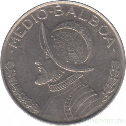 Монета. Панама. 1/2 бальбоа 2008 год.