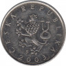 Монета. Чехия. 1 крона 2003 год.