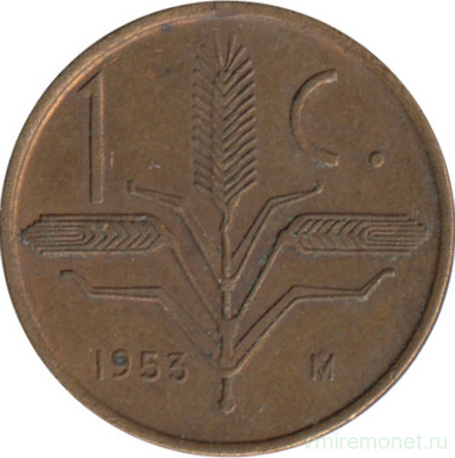 Монета. Мексика. 1 сентаво 1953 год.