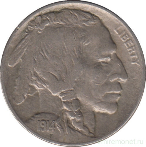 Монета. США. 5 центов 1914 год.