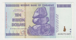 Банкнота. Зимбабве. 10000000000 долларов 2008 год.
