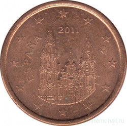 Монета. Испания. 1 цент 2011 год.