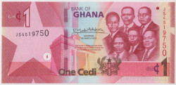 Банкнота. Гана. 1 седи 2019 год.