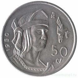 Монета. Мексика. 50 сентаво 1950 год.
