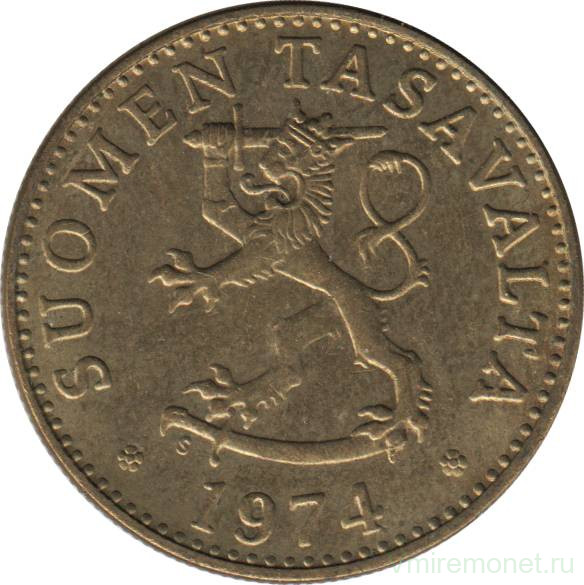Монета. Финляндия. 50 пенни 1974 год.
