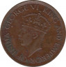 Монета. Цейлон (Шри-Ланка). 1 цент 1942 год. Медь. рев.