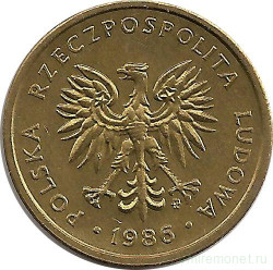 Монета. Польша. 2 злотых 1986 год.