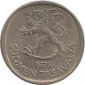Аверс.Монета. Финляндия. 1 марка 1979 год.