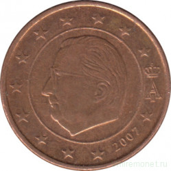 Монета. Бельгия. 1 цент 2007 год.