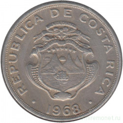 Монета. Коста-Рика. 1 колон 1968 год.