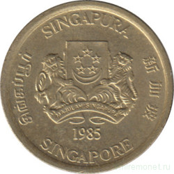 Монета. Сингапур. 5 центов 1985 год. Алюминиевая бронза.