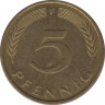 Монета. ФРГ. 5 пфеннигов 1994 год. Монетный двор - Штутгарт (F). рев.