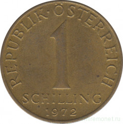 Монета. Австрия. 1 шиллинг 1972 год.