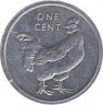 Монета. Острова Кука. 1 цент 2003 год. Петух. рев.