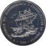 Монета. Доминиканская республика. 1 песо 1989 год. 500 лет открытия Америки. ав.